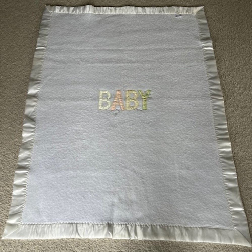 Baby Blanket with Satin trim